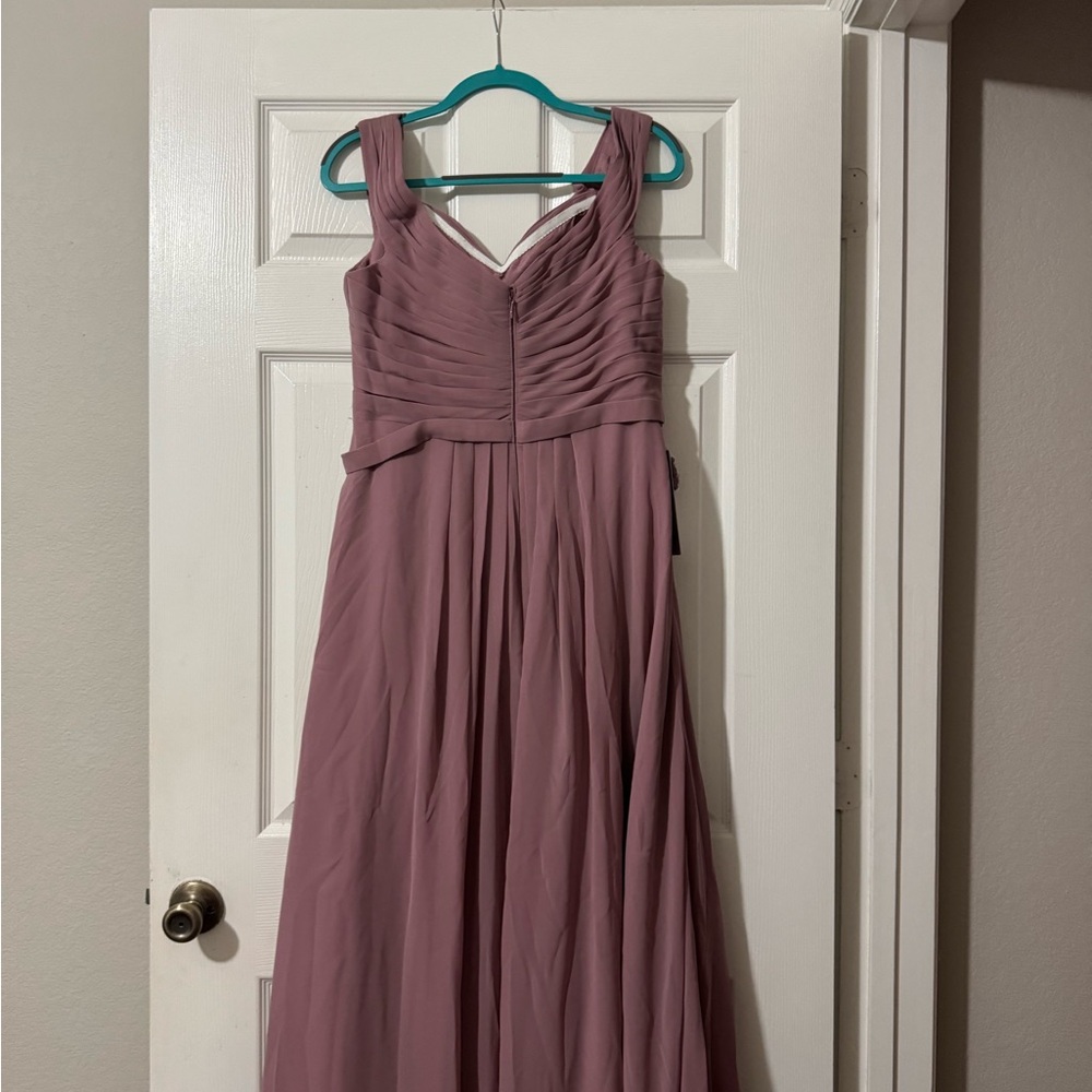 Azazie Pink Maxi Dress Sweetheart Neckline A-line